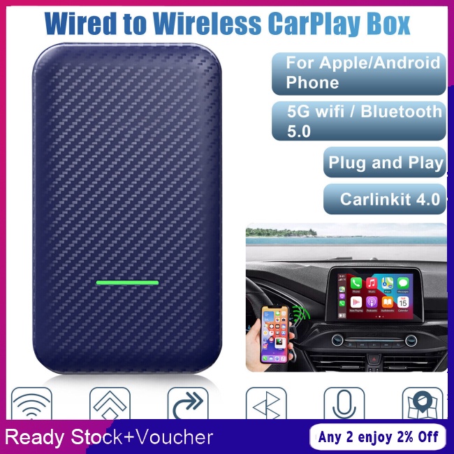Shine Carlinkit อะแดปเตอร์รถยนต์ 4.0 สําหรับ Carplay To Wireless Compatible For Carplay Android Auto Box
