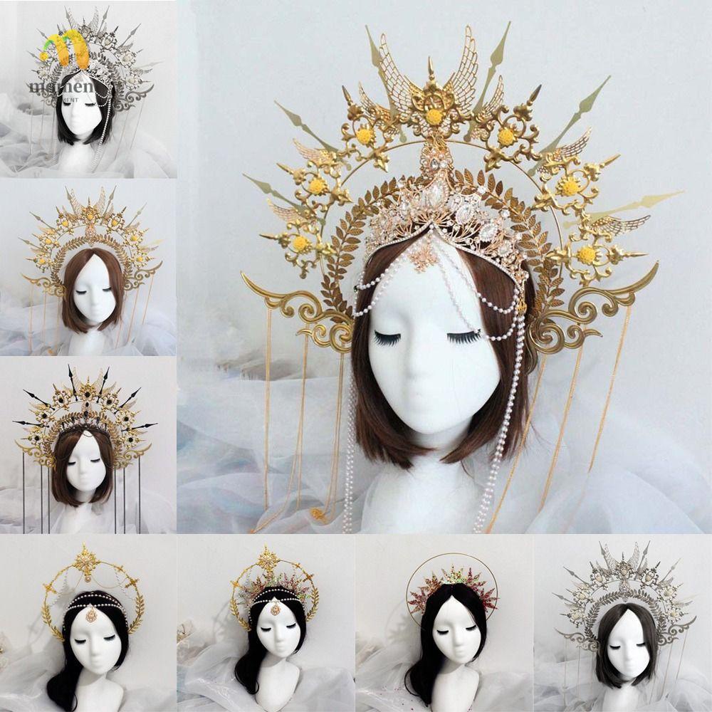 Moment ชุดมงกุฎ แฮนด์เมด สีทอง สีเงิน สไตล์วินเทจ DIY สําหรับงานแต่งงาน