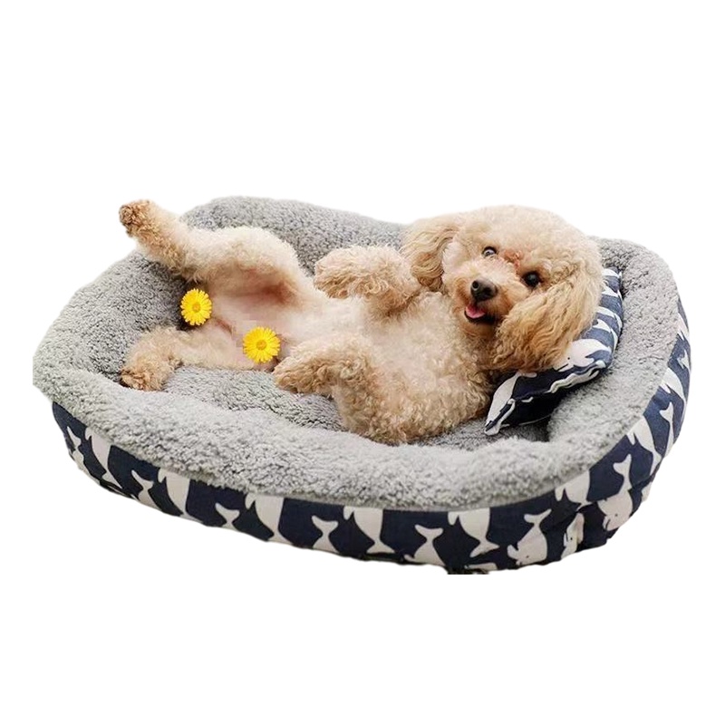 ที่นอนสัตว์เลี้ยง เตียงสุนัข เตียงแมว ที่นอนแมว เบาะสัตว์เลี้ยง เตียงหมา นุ่มสบาย ด้านล่างมีกันลื่น ไม่มีหมอน มี3ขนาด - รูปที่ 7