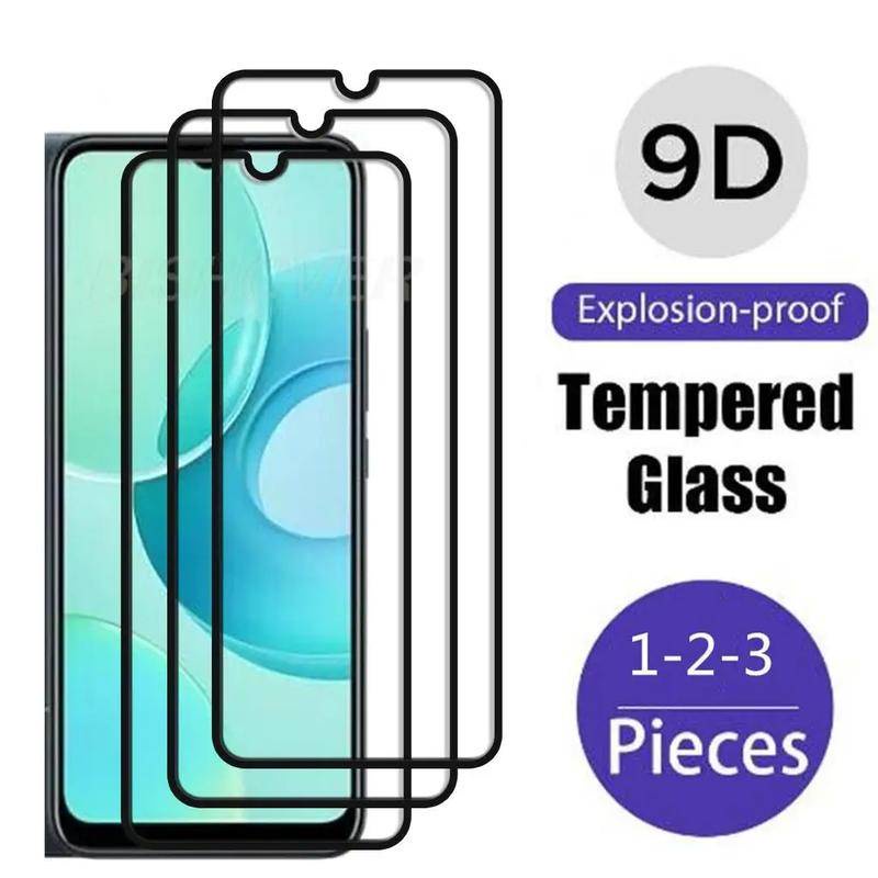 1-3Pcs 9D สีดําขอบฟิล์มสําหรับ Wiko Power U30 U10 Hi Enjoy 60s T10 10 T3 ป้องกันหน้าจอสําหรับ Wiko ด