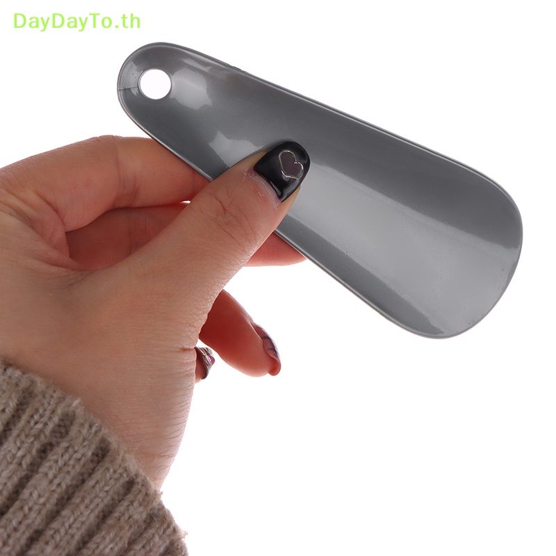 Daydayto แตรพลาสติก รูปช้อน ขนาดเล็ก 11 ซม. แบบพกพา ยืดหยุ่น ทนทาน สําหรับยกรองเท้า