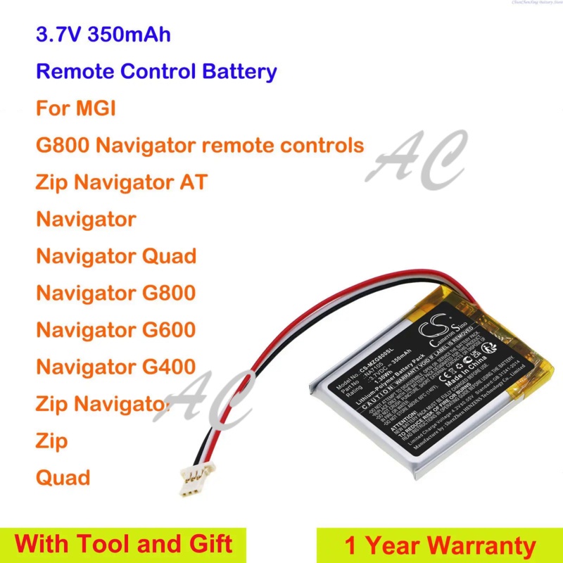AC Cameron Sino 3.7V 350mAh Remote Control Battery NA7105 for MGI Zip, Quad, Navigator G800, G600, G