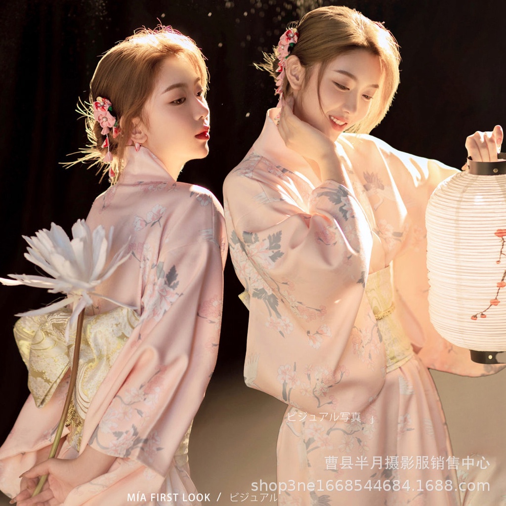 ใหม่เพราะกิโมโนหญิงญี่ปุ่นอย่างเป็นทางการเครื่องแต่งกายเครื่องแต่งกายแบบดั้งเดิมญี่ปุ่นน่ารักสไตล์สาวกิโมโนปรับปรุงญี่ปุ่นกิโมโน4ชิ้นชุด