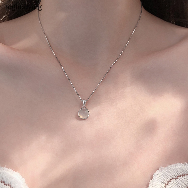 [highbuying] สร้อยคอโซ่ จี้อัลลอย ทรงกลม สีขาว สไตล์จีน วินเทจ เครื่องประดับแฟชั่น สําหรับผู้หญิง ของขวัญ ปาร์ตี้ สินค้าใหม่