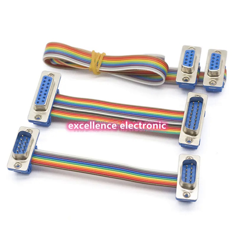1pcs D-SUB DIDC 9 15 25 37Pin DB9 DB15 DB25 DB37 ชายหญิงสาย D-SUD serial port connector อะแดปเตอร์ R