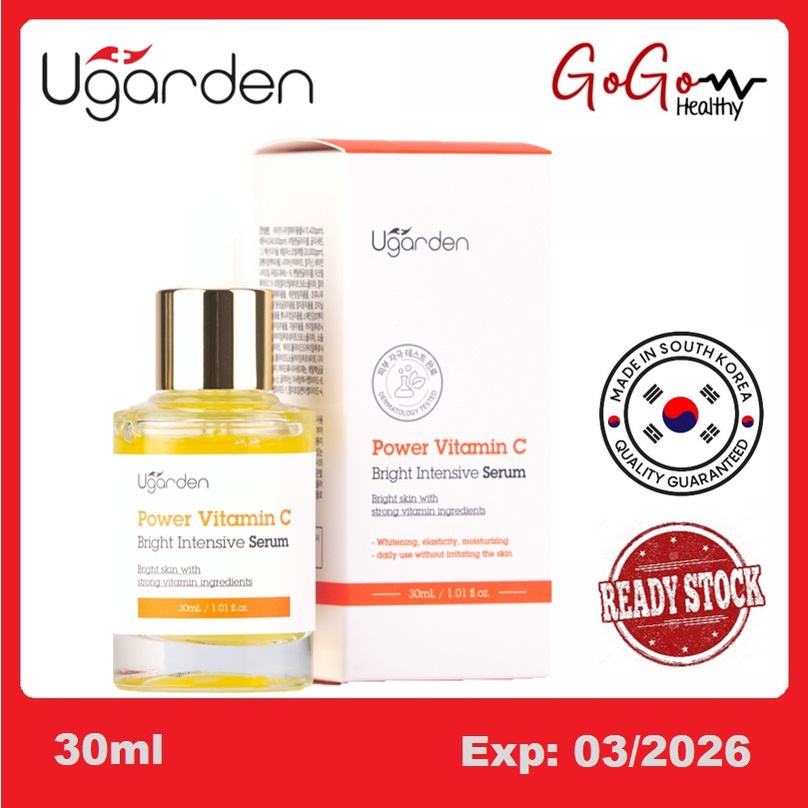 Ugarden Power Vitamin C Bright Intensive Serum (30 มล.) - เซรั่มบํารุงผิวหน้า กระจ่างใส แพ้ง่าย คืนความอ่อนเยาว์