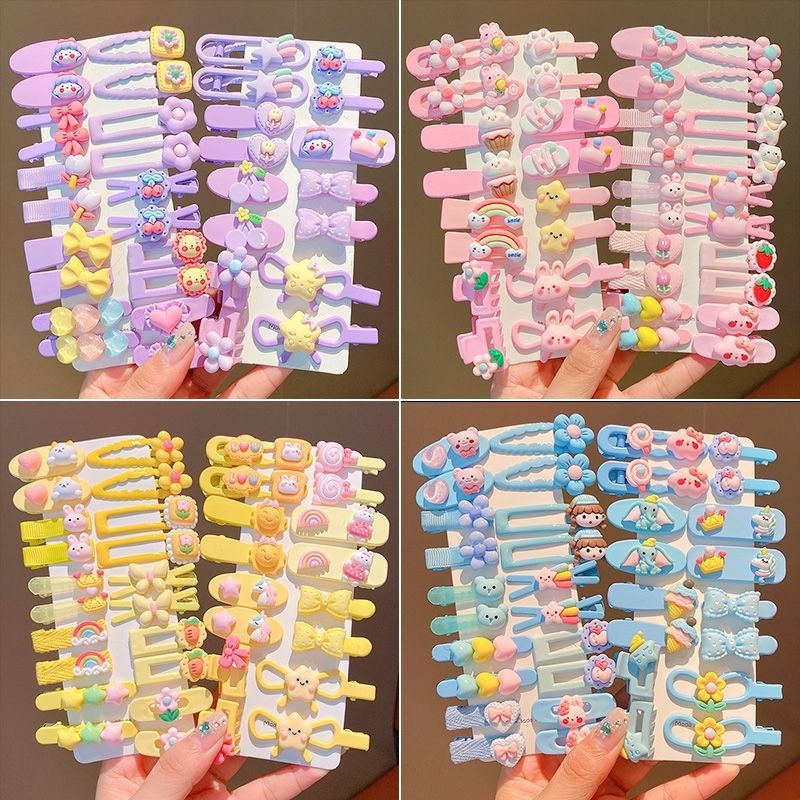 20 ชิ้น ชุดกิ๊บติดผม สําหรับเด็ก แฟชั่นเกาหลี การ์ตูนน่ารัก เด็กผู้หญิง กิ๊บติดผม หน้าม้า ขนาดเล็ก คลิปผม เครื่องประดับผม