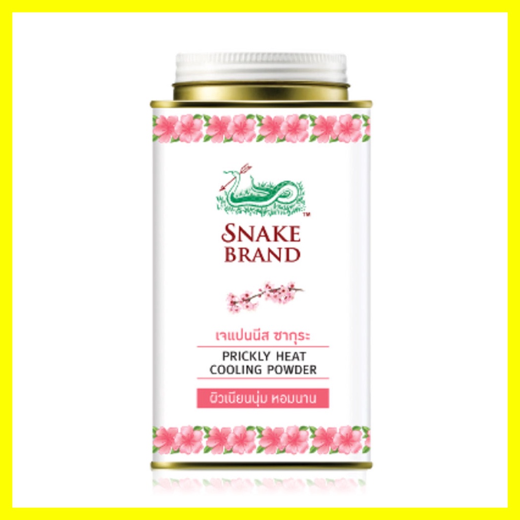 Snake Brand Japanese Sakura Prickly Heat Cooling Powder 140g #Soft&Smooth. - รูปที่ 2