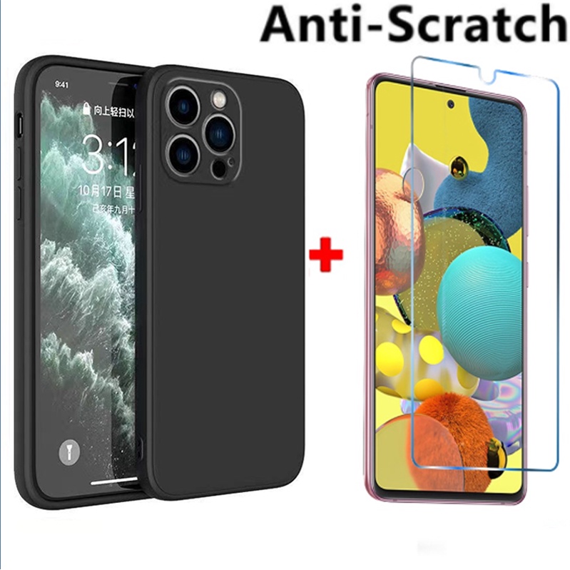 2in1 เคสโทรศัพท์ + กระจกนิรภัย OPPO A94 A77 A53 A33 A53S A9 A8 A31 F17 F11 F9 5G 4G Pro Reno 8t 8z 7