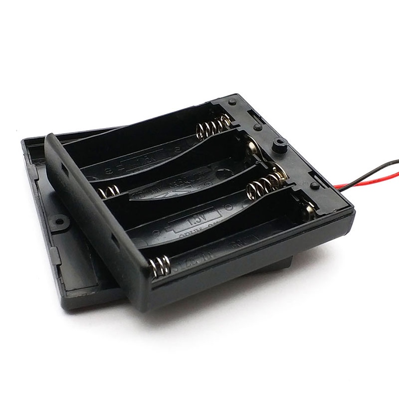 DIY 4 Slot AA Battery Holder Box Case AA Battery Holder Box Case With Switch