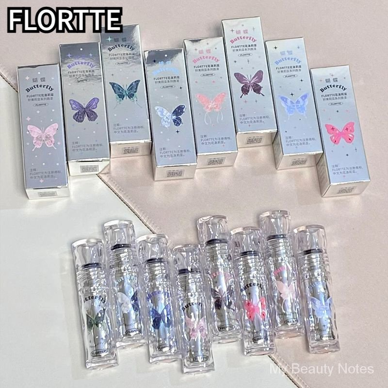 Flortte Lip Paint Lip Lacquer Lip Gloss Lipstick Mirror Water Light Female No Stain on Cup Floria Student N9C2