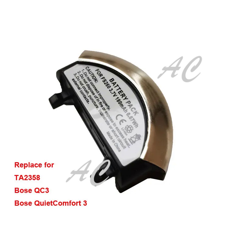 AC 3.7V 40229  NTA2358 New Replacement Battery for Bose QC3 Bose QuietComfort 3 Headphone 40228