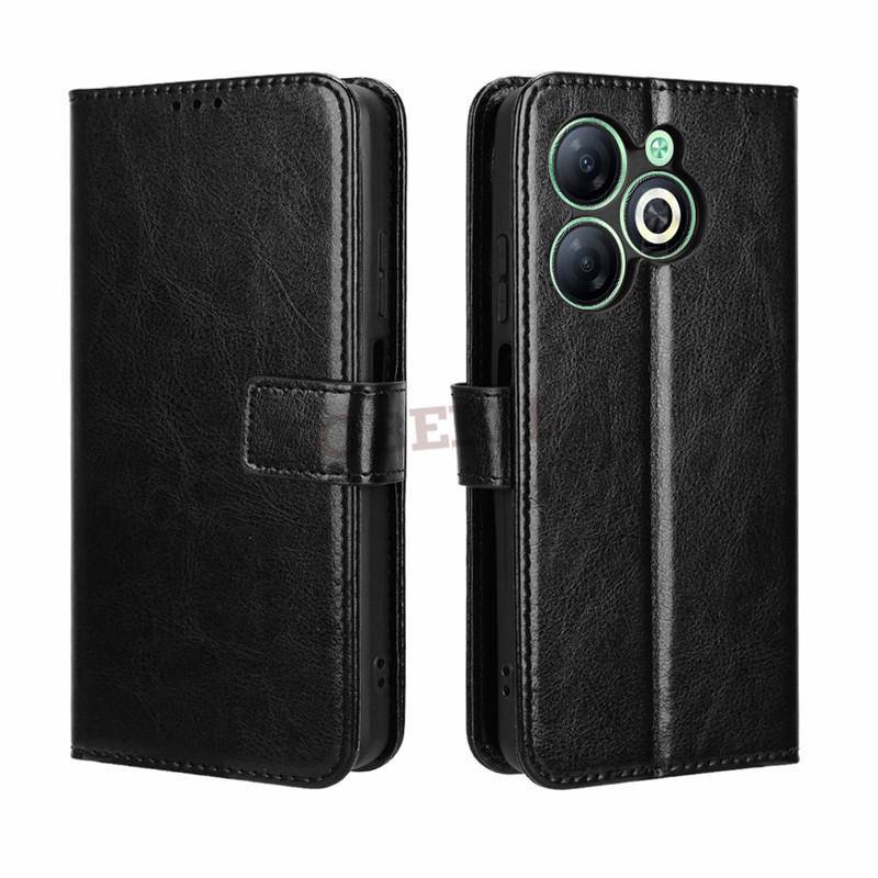 Infinix Smart 8 PU กระเป๋าสตางค์หนังช่องใส่การ์ดสําหรับ Infinix Smart 8 X6525 Smart7 HD Smart8 Stand Holder Flip Case