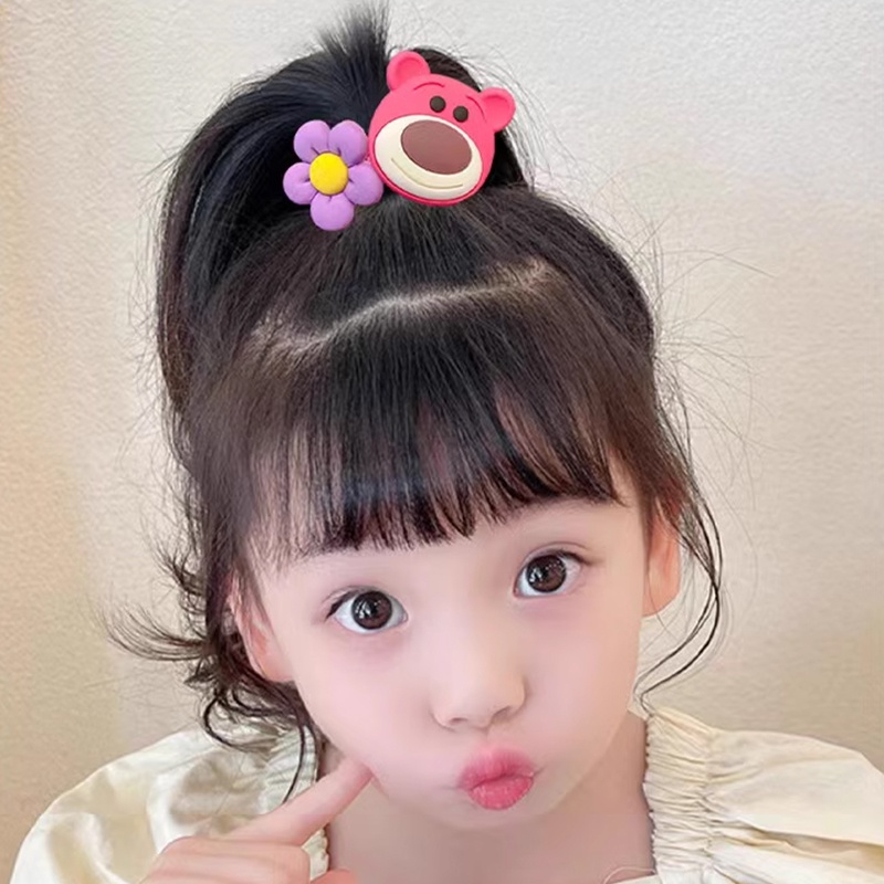 ส่งเร็ว ยางรัดผม ลายการ์ตูน สีแคนดี้น่ารัก มี5สี ความยืดหยุ่นสูง สไตล์ญี่ปุ่น และเกาหลี สไตล์เกาหลี เด็กเด็กทารกราคาถูกท