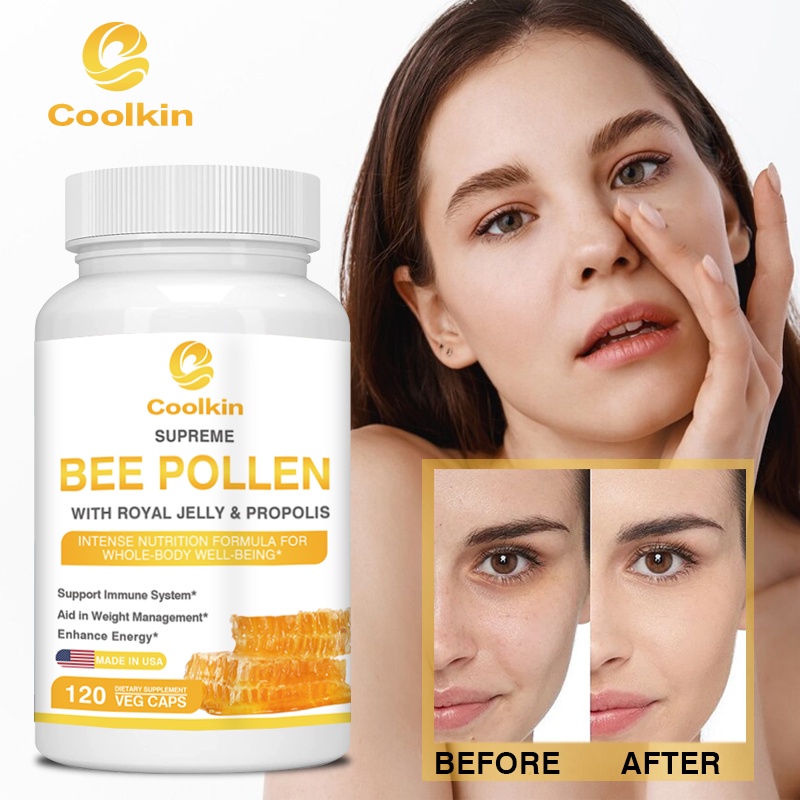 Bee Pollen Capsules - ผลิตภัณฑ์เสริมอาหารแคปซูลเกสรผึ้งช่วยให้ผิวขาวและเสริมสร้างระบบภูมิคุ้มกัน