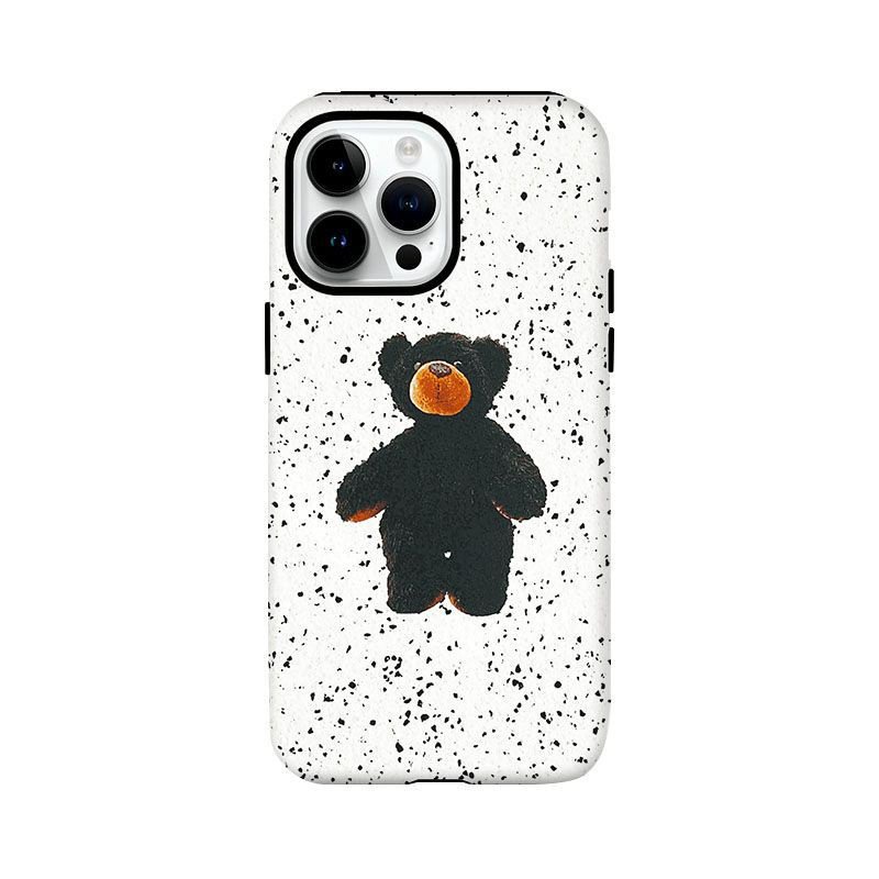 Niche เคสโทรศัพท์มือถือแบบแข็ง สองชั้น กันกระแทก ลายหมี สองชั้น เรียบง่าย สําหรับ Iphone 15 13 14 12 XS Max 11Promax