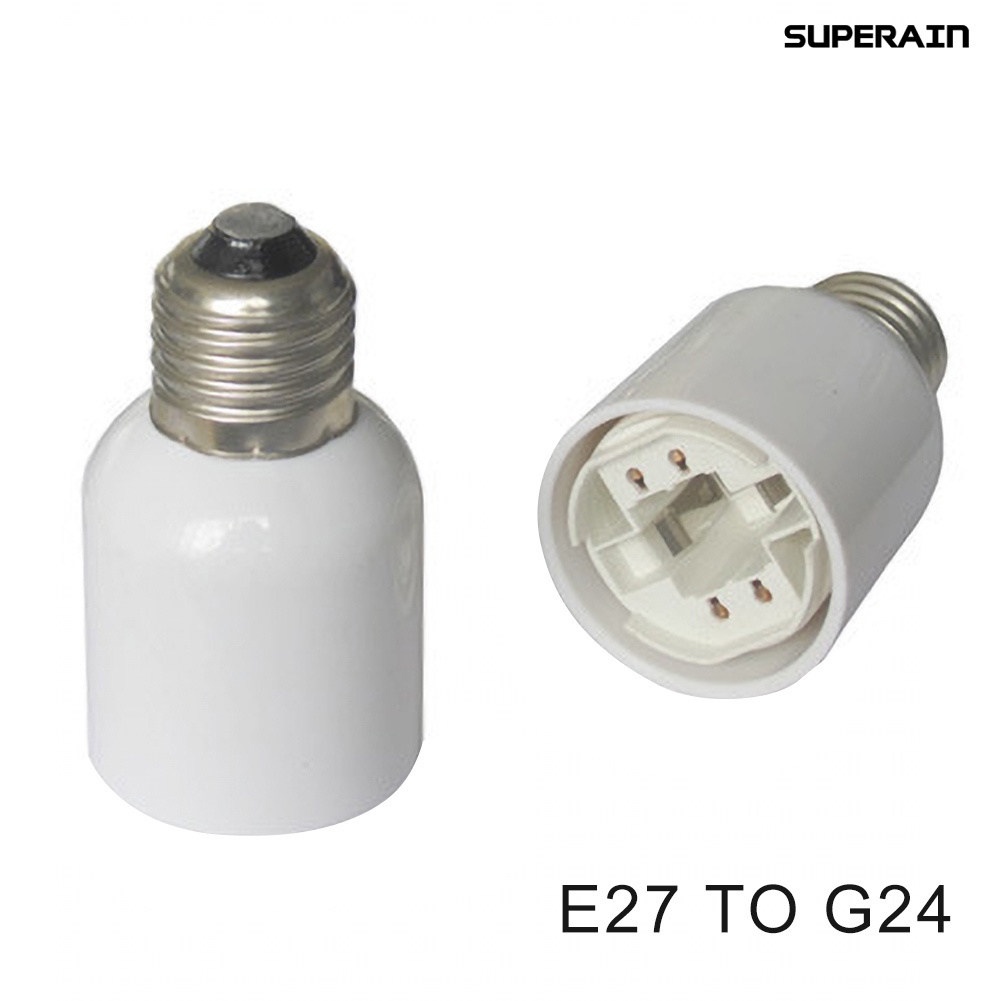 SR อะแดปเตอร์แปลงขั้วหลอดไฟ E27 เป็น G24 LED