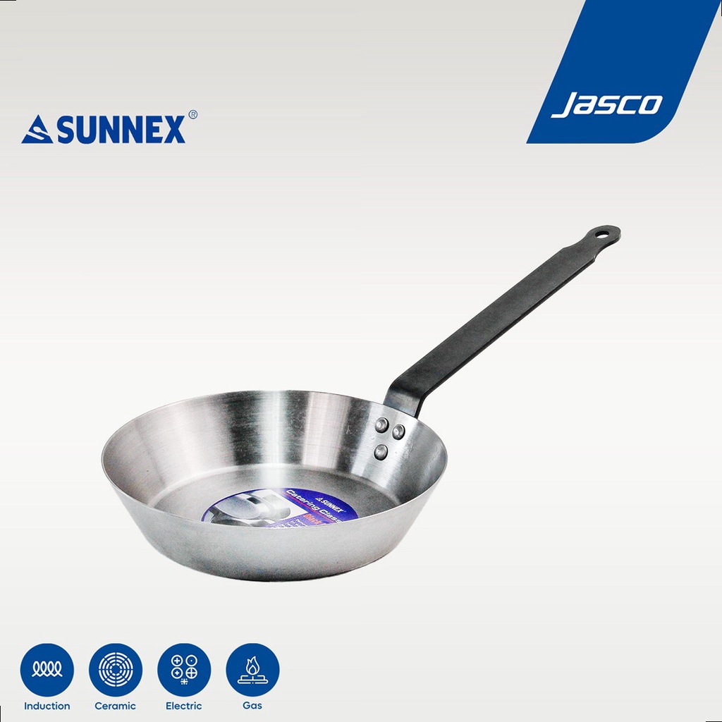 SUNNEX กระทะเหล็กกล้าคาร์บอน Heavy Duty Black Iron Fryingpan #IFP-20