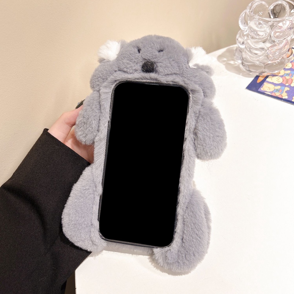 เคสโทรศัพท์มือถือ ผ้ากํามะหยี่ขนนิ่ม ลายหมีโคอาล่า สีเทา สําหรับ Apple iPhone11 12 13 14 15promax 7 8plus ราคา ถูกที่สุด ดีลบีเคเค แกลเลอรีภาพที่ 5
