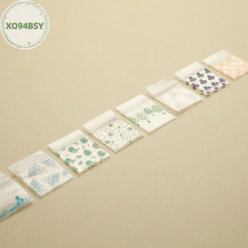 XO94BSY 100 ชิ้น Mini Ziplock ถุงบรรจุภัณฑ์ขนาดเล็กบรรจุภัณฑ์ถุงยา Ziplock VN