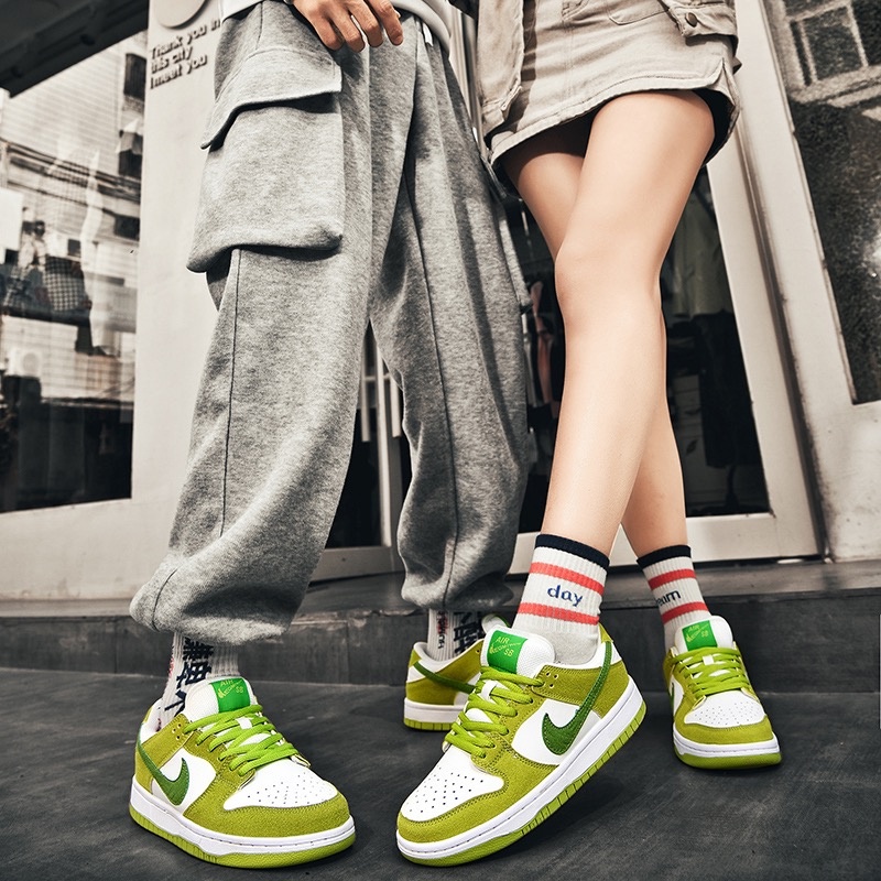 แฟชั่น Nike Dunk SB Low Cut "Coast" ผ้าใบสีน้ำเงินสีขาวสำหรับผู้ชายผู้หญิง SB Apple Green รองเท้า f