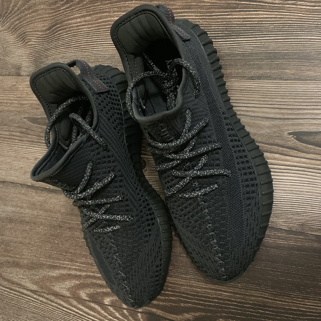 Ready stock Adidas Yezzy 350 boost V2 black fu9161 Black Angel Yezzy made in China men women runnin