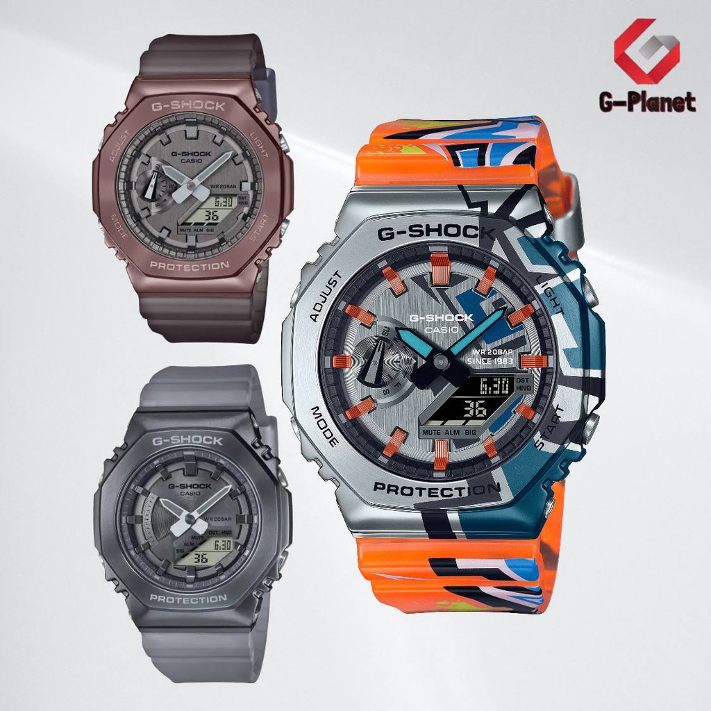 GM-2100MF-5ADR สีส้ม Graffiti Boy นาฬิกา GM-S2100MF-1ADR กีฬานาฬิกาแฟชั่นเรซิ่นสายนาฬิกา p457