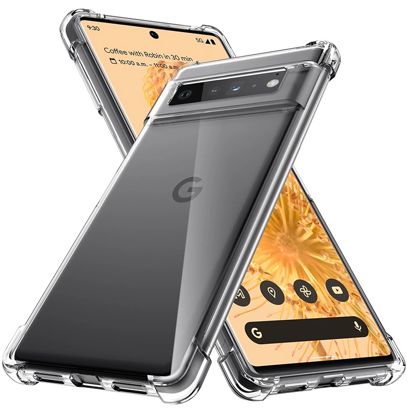 เคสโทรศัพท์มือถือ TPU นิ่ม แบบใส ปิดด้านหลัง สําหรับ Google Pixel 8 7 6 Pro 7A 6A Pixel 6 Pro 7 Pro 