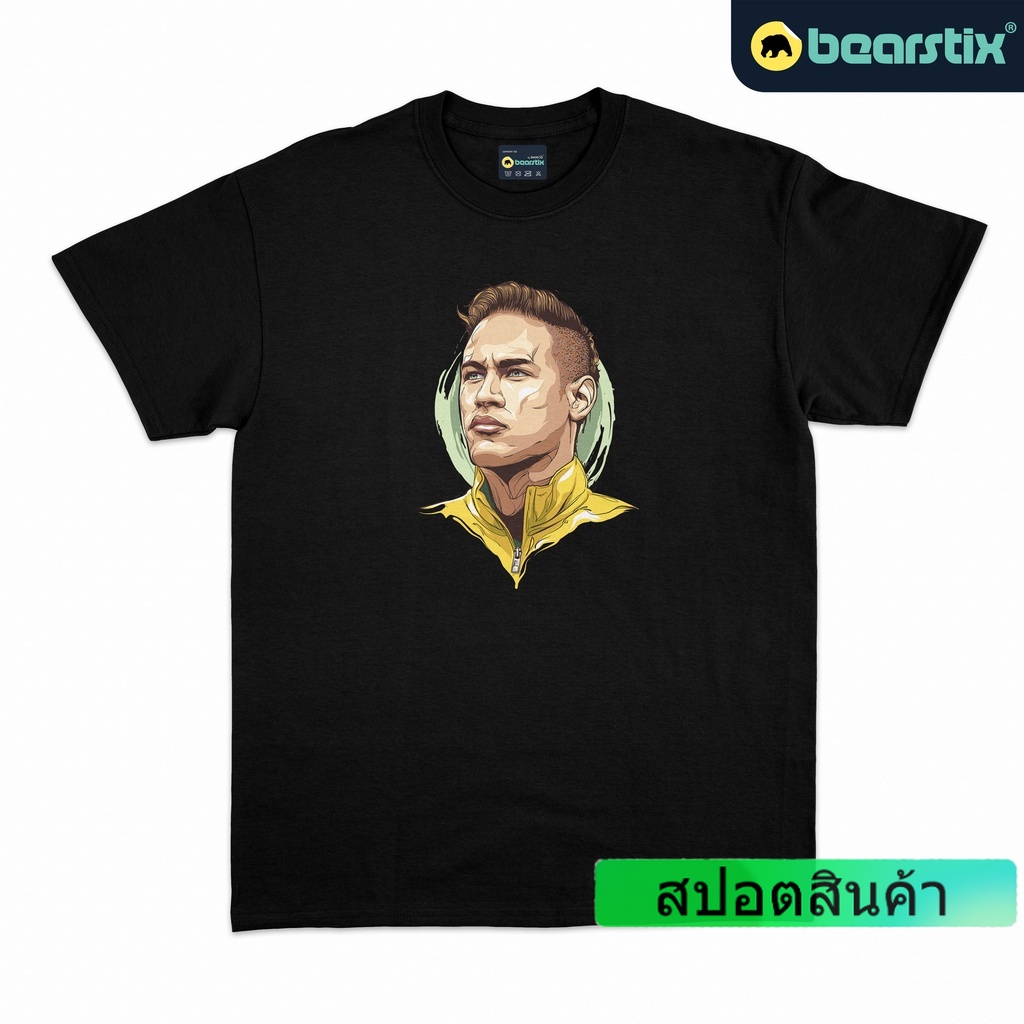 คลาสสิก Bearstix - Neymar Jr Tshirt - Brazil Shirt - เสื้อยืด PSG - Qatar Shirt 2022