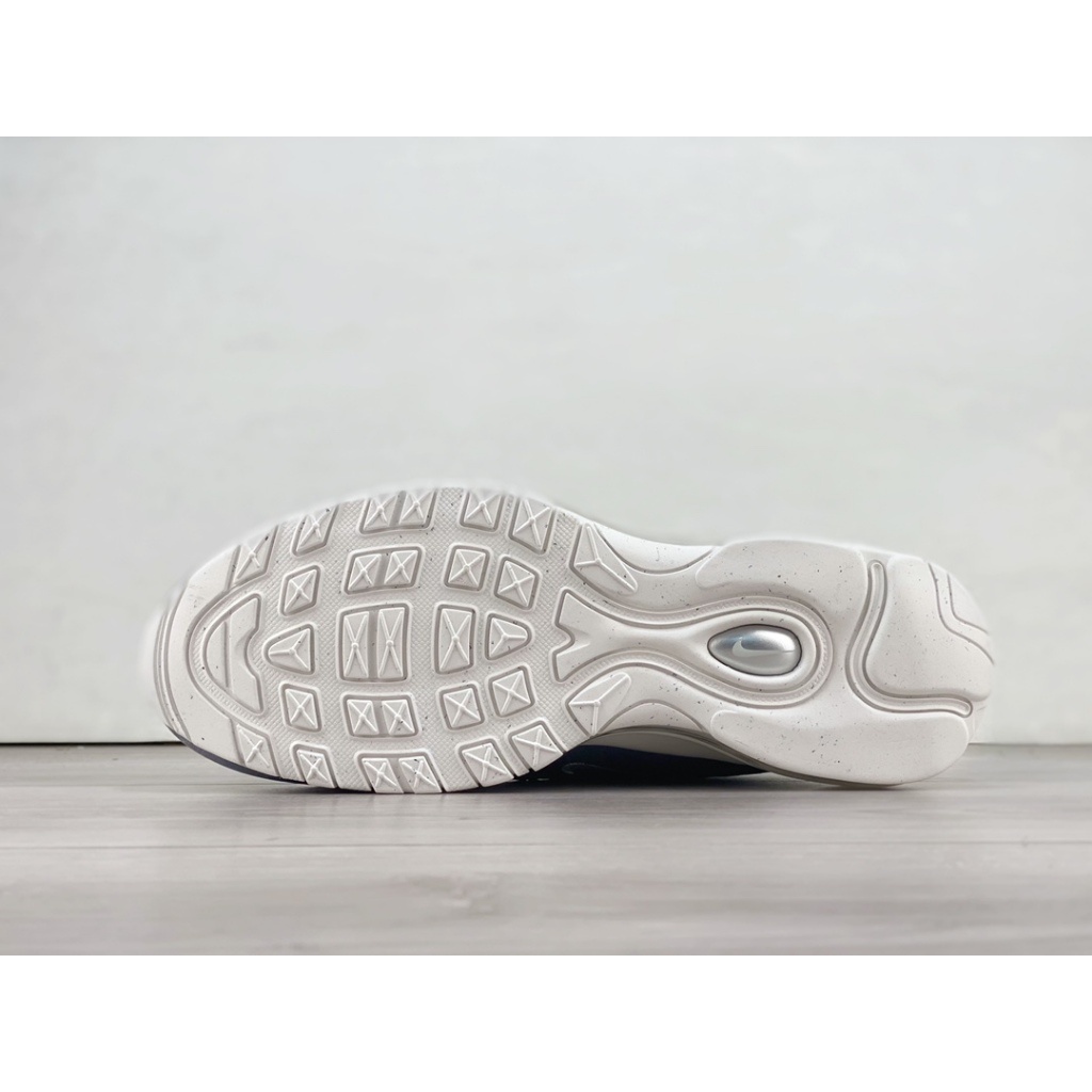 【36-45】CDG x Nike Air Max 97 "สีน้ำเงิน/สีขาว" รองเท้าวิ่งลำลองสำหรับผู้หญิงผู้ชาย ป้องกันการสึกหรอ