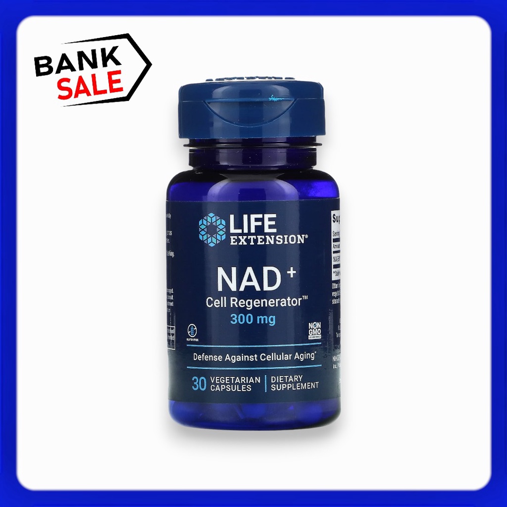 Life Extension, NAD+ Cell Regenerator, NIAGEN Nicotinamide Riboside, 300 mg, 30 Vegetarian Capsules
