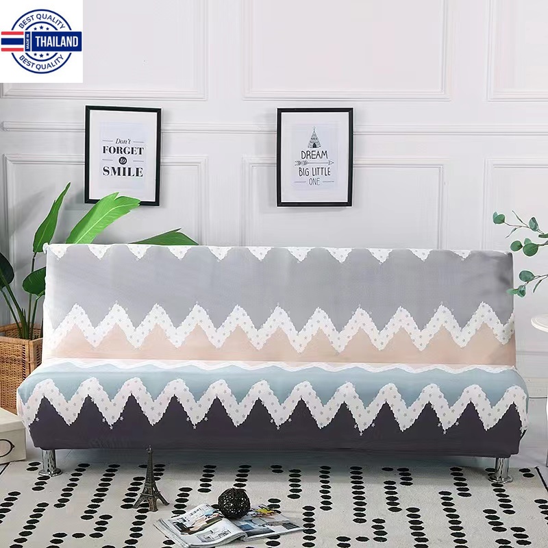 ผ้าคลุมโซฟา ผุ้าหุ้มโซฟา ปลอกโซฟา Sofa Covers Stretch Sofa Bed Covers Full Folding Armless Slipcover Couch Protect Cover