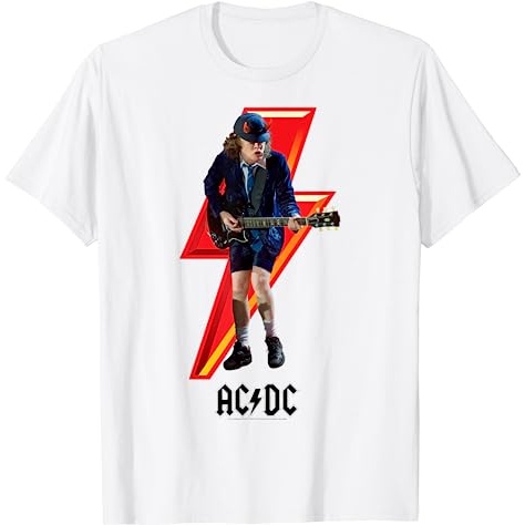 เมย์ a  ผ้าฝ้าย พิมพ์ลาย Baju KAOS AC DC - Lead Guiar Combed 24s สําหรับผู้ชาย และผู้หญิง