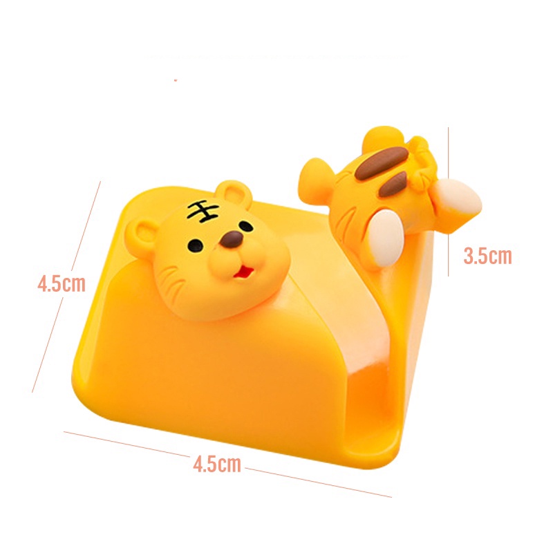 ตะขอที่แขวนแปรงสีฟัน/ปลั๊กไฟ ลายน่ารัก ติดผนังได้ง่าย พลาสติกหนา แข็งแรง ทนทาน ไม่ทำลายพื้นผิว - รูปที่ 6