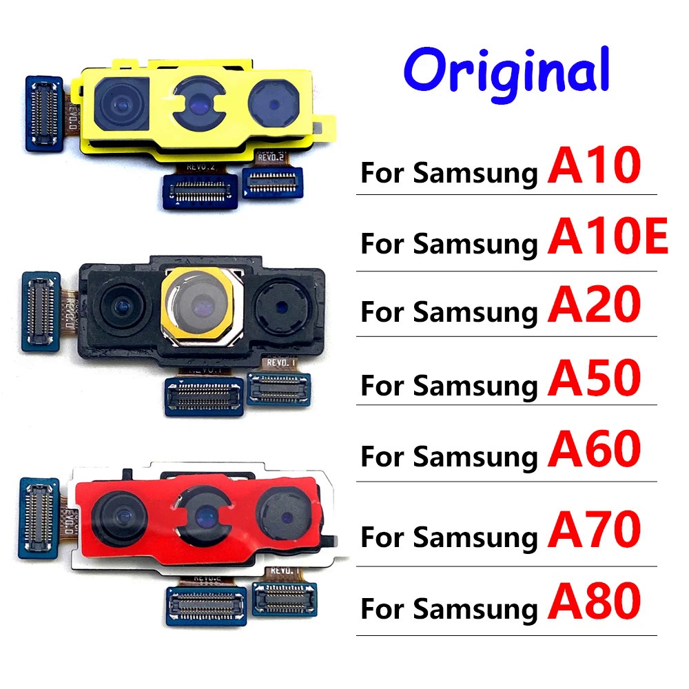 ของแท้ โมดูลกล้องหลัง สายเคเบิลอ่อน และกล้องหน้า แบบเปลี่ยน สําหรับ Samsung A10 A20 A30 A40 A50 A60 A70 A80 A10E