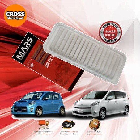 MARS PERFORMANCE- ไส้กรองอากาศเครื่องยนต์ TOYOTA PASSO K3 1.3 QNC10/TOYOTA PASSO SETTE 3SZ M502 M512