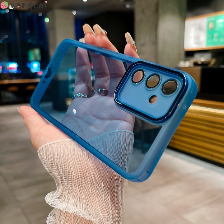 เคสโทรศัพท์มือถือ แบบใส ผิวด้าน ป้องกันเลนส์กล้อง กันกระแทก สไตล์ธุรกิจ สําหรับ Samsung Galaxy A05 A05S A15 A25 A35 A55