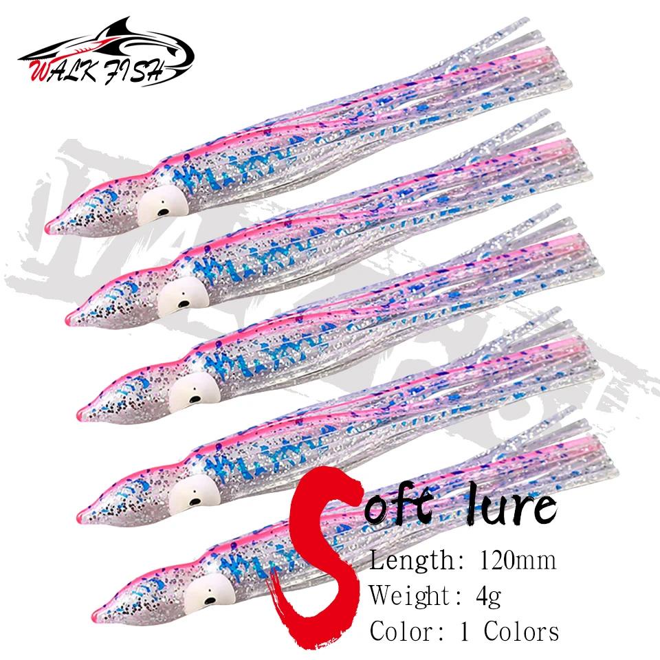 Walk FISH เหยื่อตกปลาหมึก แบบนิ่ม 12 ซม. 4 กรัม สําหรับตกปลาทูน่า คิงฟิช