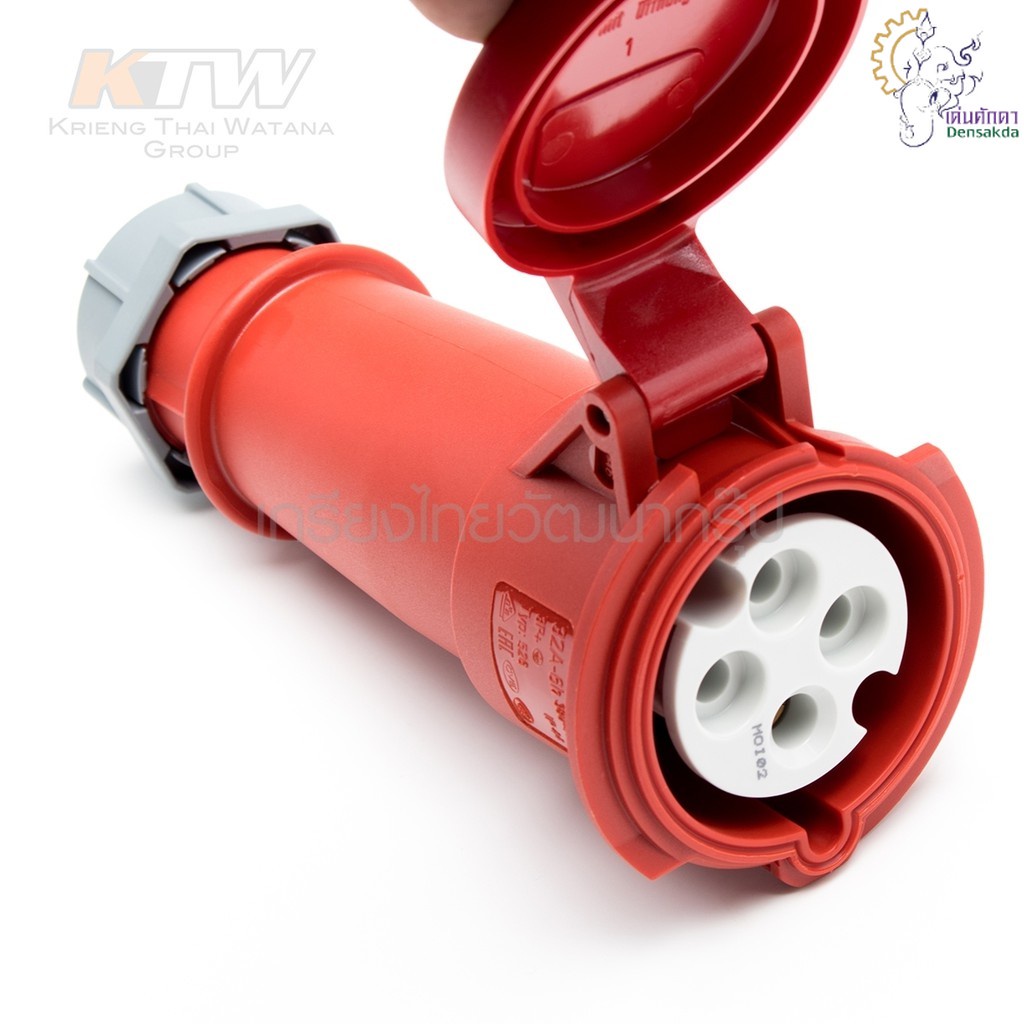 [ราคาถูก]🎆 (M301-0420)  IP44 ปลั๊กตัวเมียกลาง 3P+N+E 400V 32A(6)