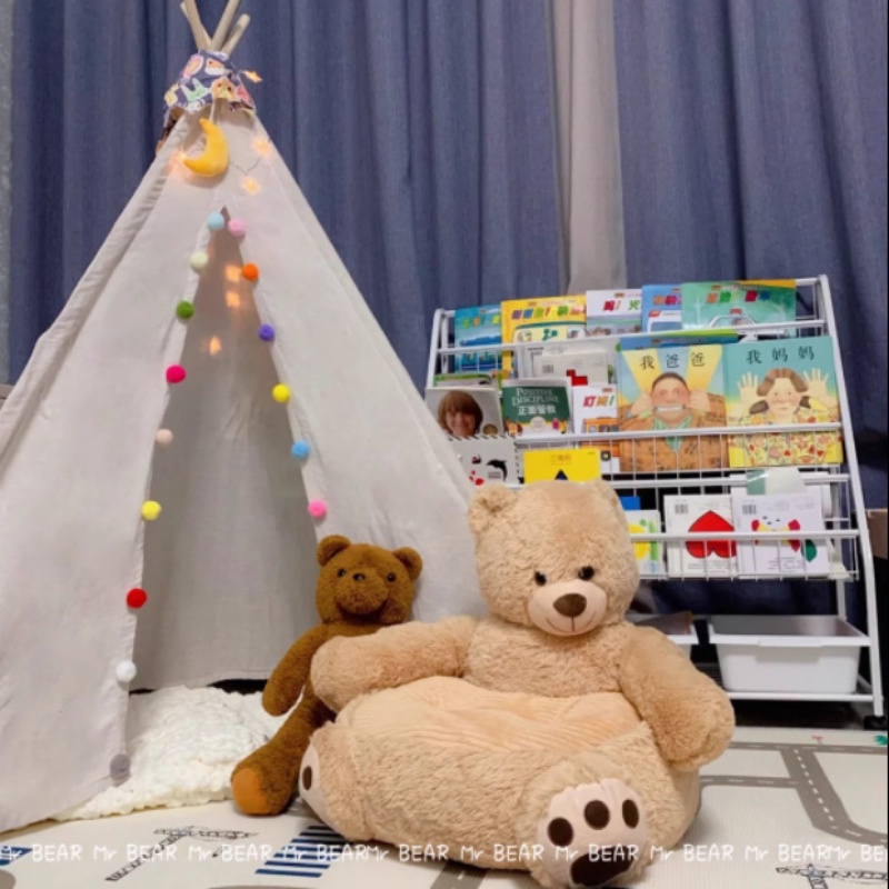 โซฟาตุ๊กตาหมีเด็ก เบาะนั่งพื้นห้องนอน เก้าอี้โซฟาขี้เกียจ 50*50*45 cm - รูปที่ 3