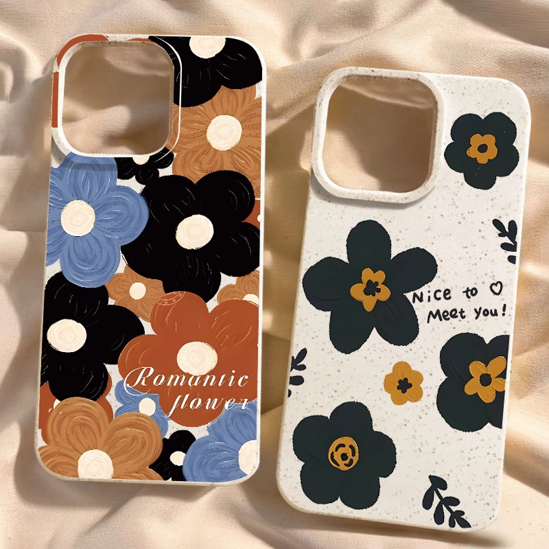 เคสโทรศัพท์มือถือ กันกระแทก กันรอยกล้อง ลายภาพวาดสีน้ํามัน รูปดอกไม้ สําหรับ iPhone 15 Pro max 14 13 Pro max 12 11 XR XS 7Plus 8Plus xsmax