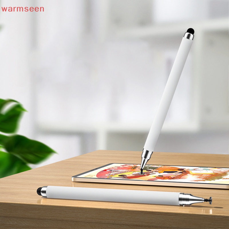 (warmseen) 2 In 1 ปากกาสไตลัส สําหรับโทรศัพท์มือถือ แท็บเล็ต ดินสอสัมผัส ตัวเก็บประจุ สําหรับ Iphone Samsung โทรศัพท์ Android วาดภาพ หน้าจอ ดินสอ