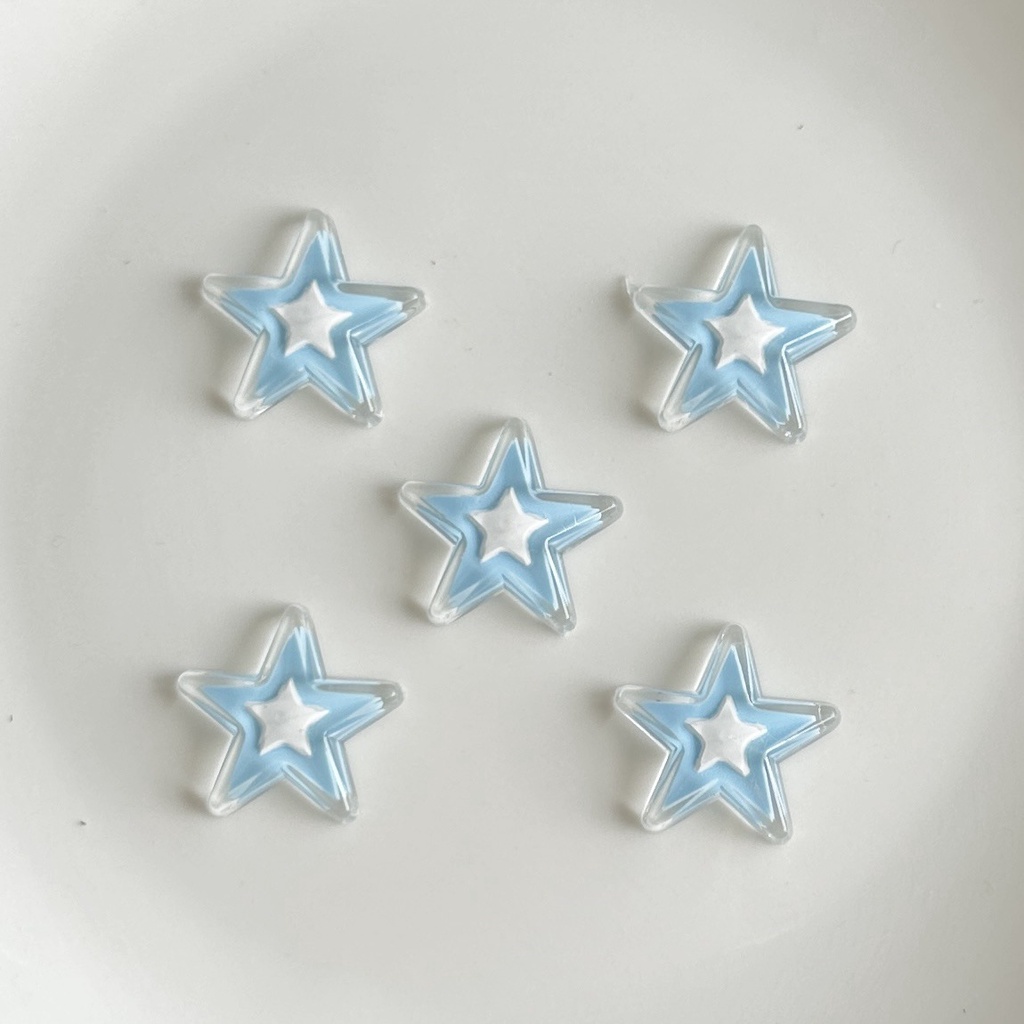 1 ชิ้นรองเท้าหัวเข็มขัด charm นมหวาน Blue Star อุปกรณ์เสริม DIY หญิง Headwear วัสดุแพ็ค