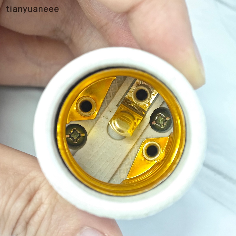 Tianyuaneee อะแดปเตอร์ซ็อกเก็ตไฟ LED เซรามิค ทนความร้อน พร้อมสายเคเบิล สําหรับฐานหลอดไฟ E14 E27 - รูปที่ 3