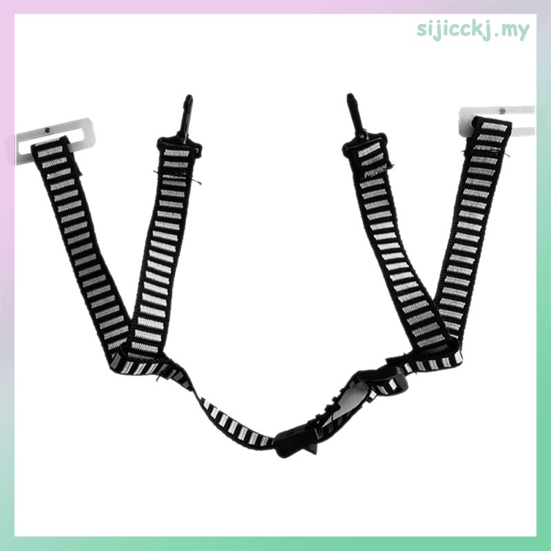 Sijicckj อุปกรณ์เสริมหมวกนิรภัย Y-รูปสายรัดคาง Four-point (สีดํา) 1pcs Hockey Liner Chine สําหรับรัก