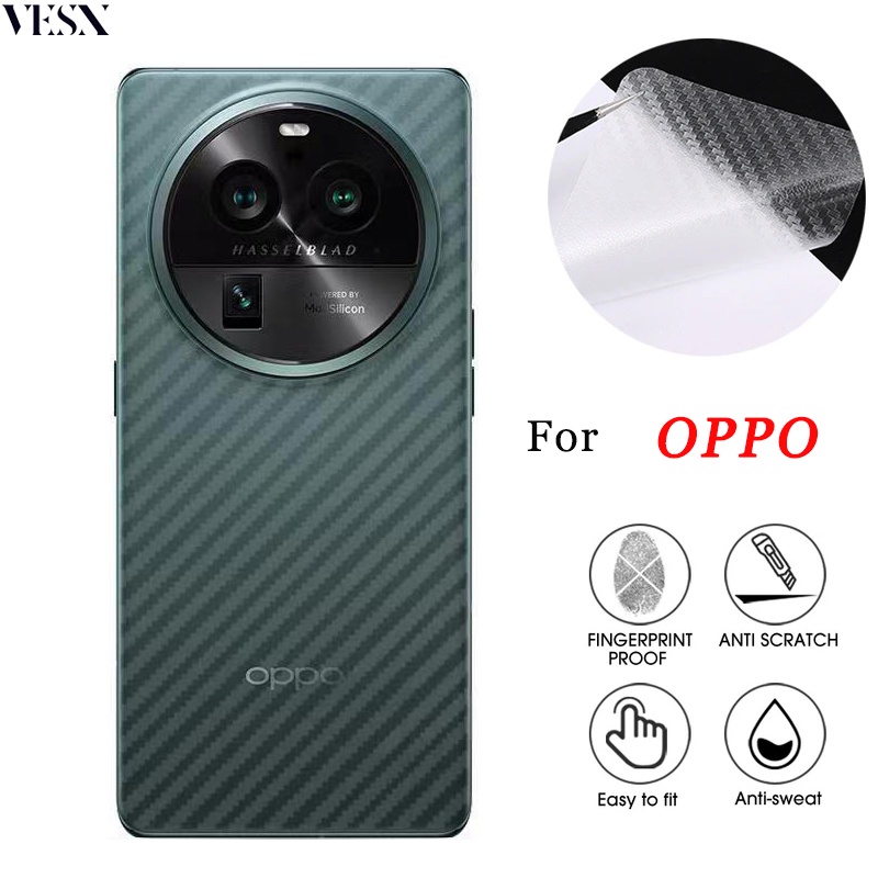 ฟิล์มคาร์บอนไฟเบอร์ ป้องกันด้านหลัง สําหรับ OPPO Find X8 X7 Ultra X6 X5 Pro 5G 2024