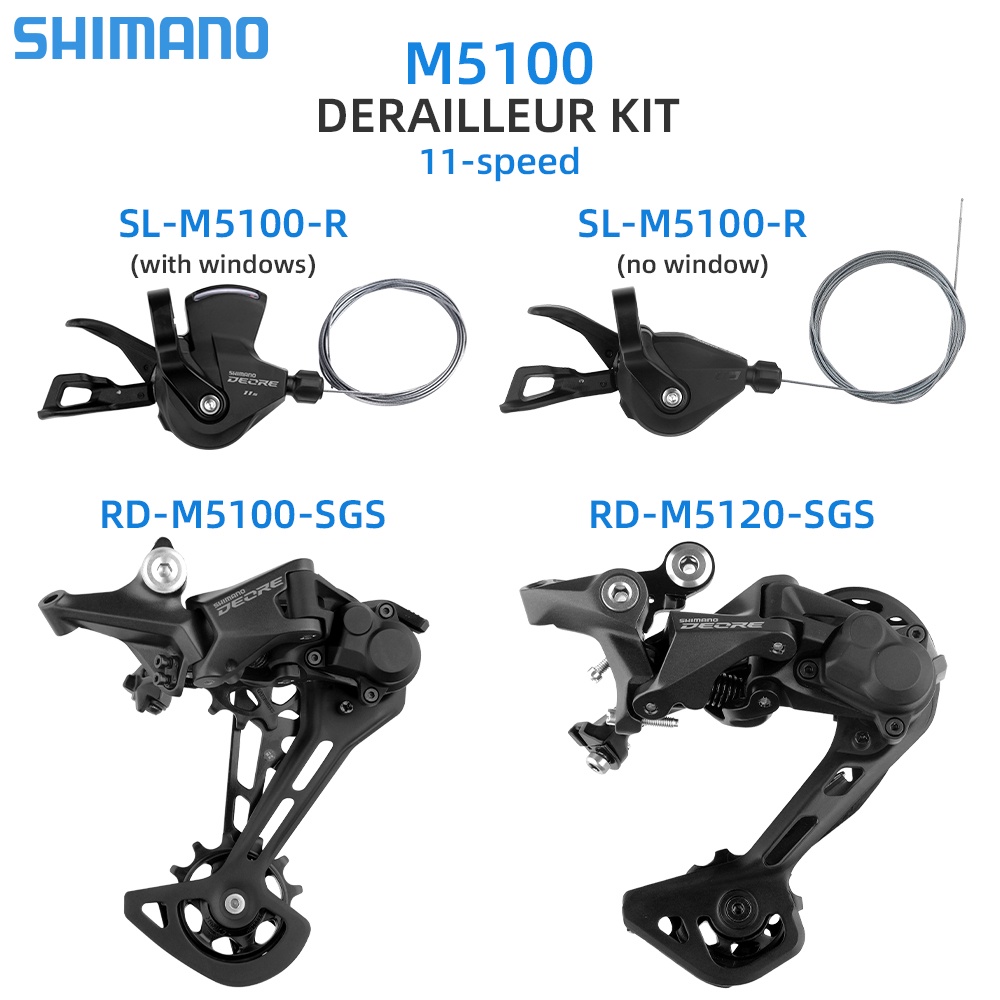 ของแท้ Shimano Deore M5100 ชุดเกียร์ตีนผีหลัง 11 ความเร็ว M5100 SL และตีนผีหลัง M5100 M5120 RD สําหร