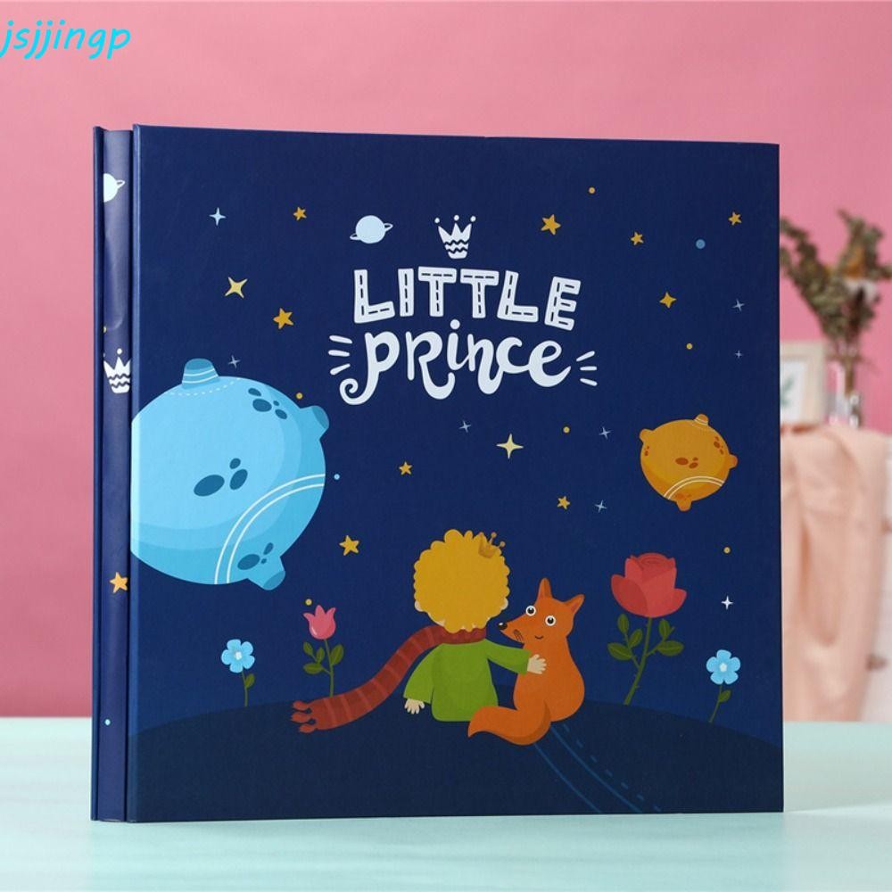 Jsjjingp อัลบั้ม DIY ฟิล์มมีกาวในตัว, 20 แผ่น/40 หน้า 28x26 ซม. อัลบั้มภาพมีกาวในตัว DIY, ที่ใส่โฟโต้การ์ดความจุสูงเขียนได้ INS Film Covered อัลบั้มภาพ DIY Baby