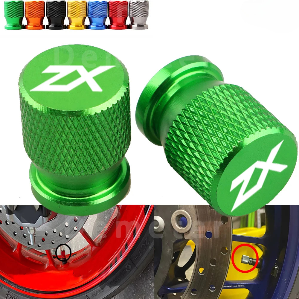 ฝาครอบปลั๊กสําหรับ Kawasaki ZX-4R ZX-4RR ZX-6R ZX-10R ZX-25R ZX CNC อลูมิเนียมล้อ Tyre วาล์วหมวกรถจั
