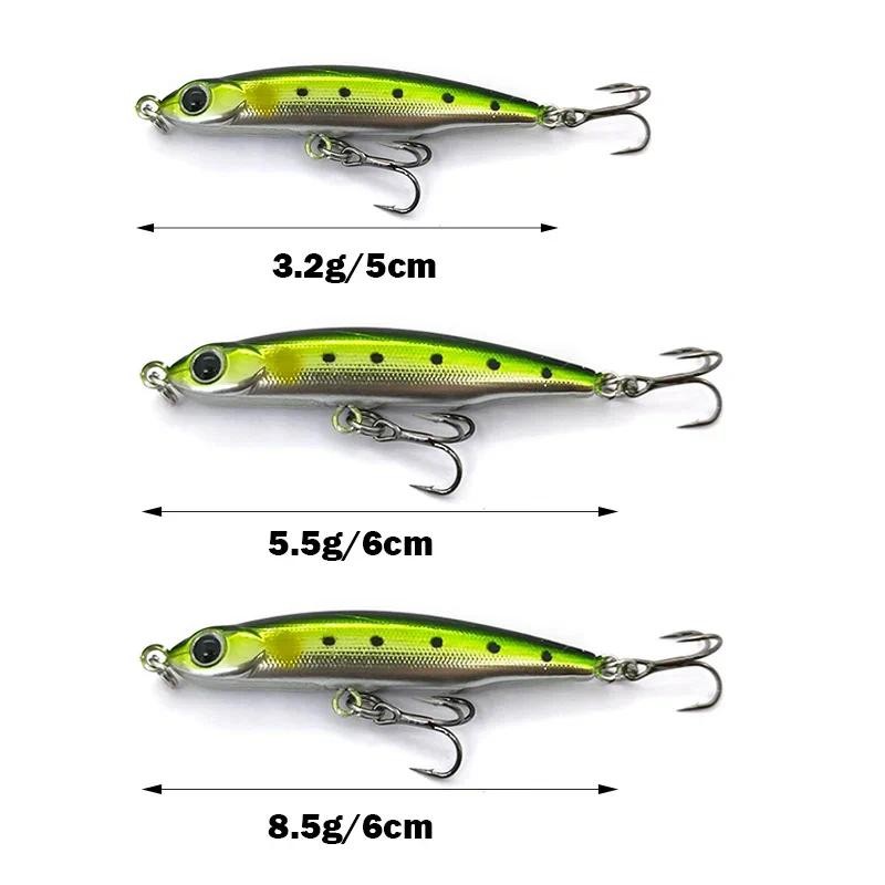 Outkit Mini Sinking ดินสอ 3.2g ตกปลา Lure Wobblers Crankbait Hard เหยื่อ Hardbait เหยื่อประดิษฐ์ผู้โยกเยกสําหรับ Jigging ตกปลา - รูปที่ 2